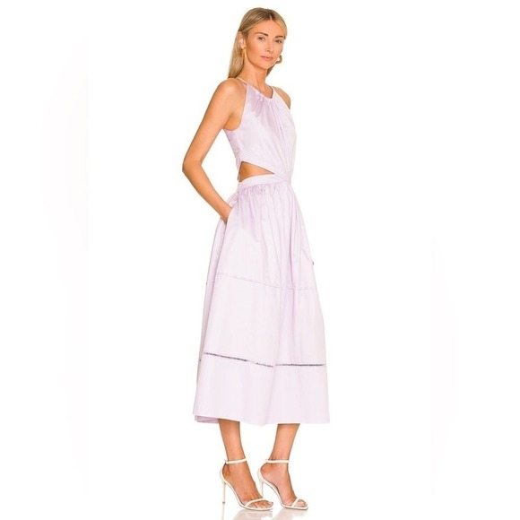 Revolve Something Navy Cut Out Midi Dress in Purple M - Picture 3 of 6